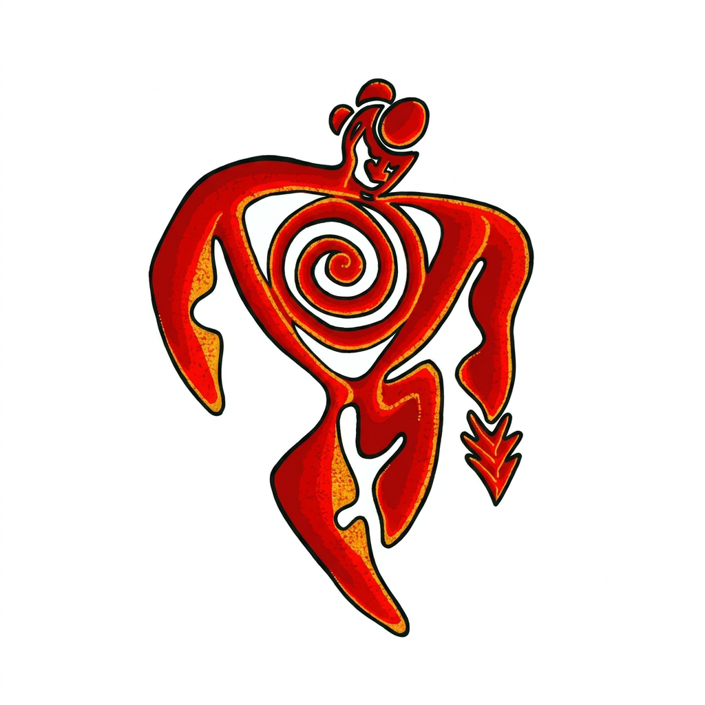 Red-and-gold emblem fitted within a square